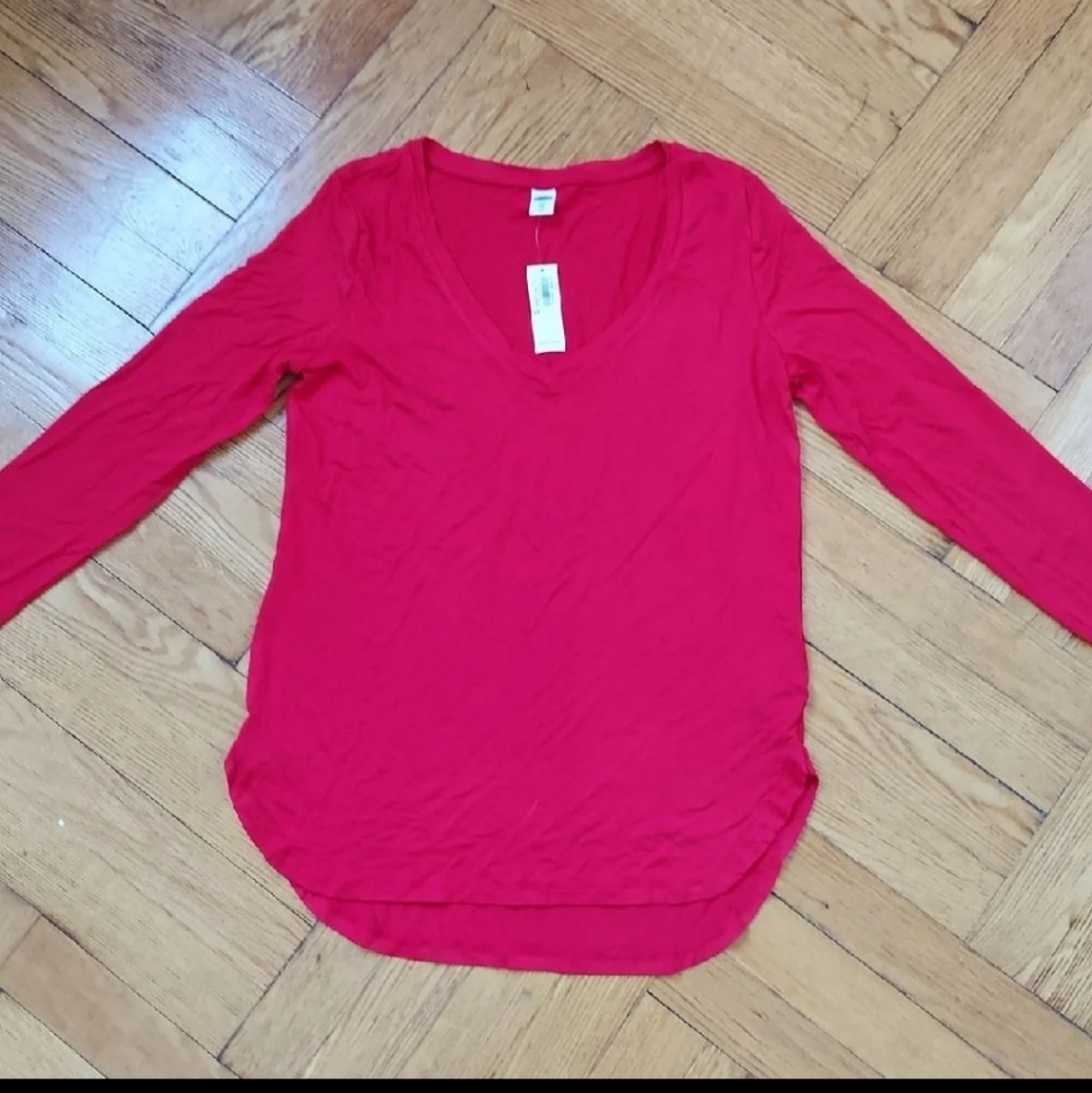 Old Navy Luxe Bracelet-Sleeve V-Neck Tee T-Shirt XS NWT